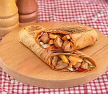 Стандартная Шаурма со свининой и картофелем фри в сырном лаваше