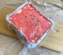 Лазанья с крабом и палтусом