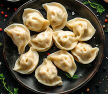 Пельмени с бульоном 