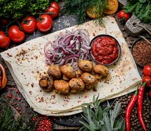 Грибы на мангале