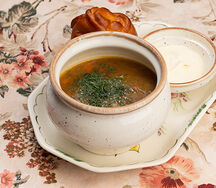 Густой грибной суп с боровиками и опятами