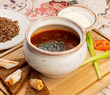 Борщ Малороссийский с гречневой кашей