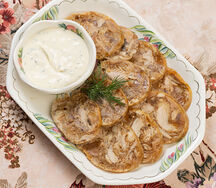 Зельце по-нижегородски из грибов и курицы 