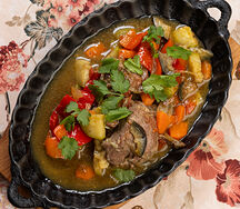 Барашек ломтиками в рагу