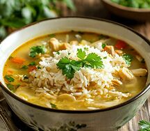 Куриный суп с рисом 