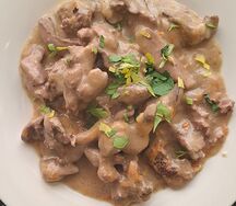 Печень куриная в сметане