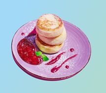 Сырники с малиновым джемом
