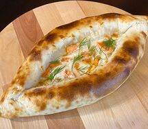 Хачапури по-аджарски с лососем