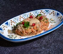 Пхали из болгарского перца, запечённого на мангале