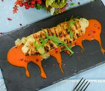 Хачапури с апельсиновым соусом