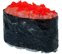 Гункан с лососем