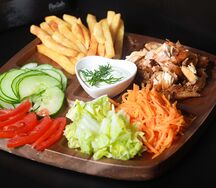 Mangal Frityura Combo Ланч Открытая шаурма 8