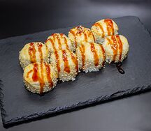 Запечённые роллы с крабом 