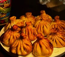 Хинкали с бараниной жареные