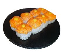 Запеченный с крабом и лососем