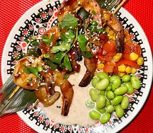 Шашлычки из креветок