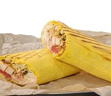 Шаурма в сырном лаваше со свининой