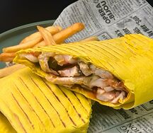  Шашлык в лаваше из свинины BBQ 