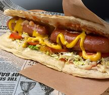 Бомбический Ход-Дог BBQ говяжий в Лепешке 