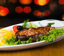 Семга на гриле