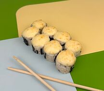 Запеченный ролл с цыпленком и сыром