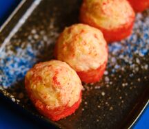 Запеченный Амаги с лососем