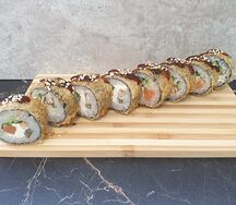 Жареный лосось