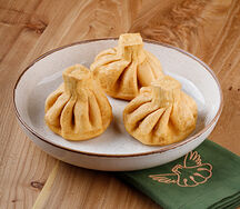 Хинкали со свиной и говядиной жареные