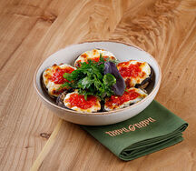 Печёные шампиньоны с сыром