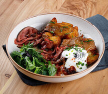 Ростбиф с мятым катофелем