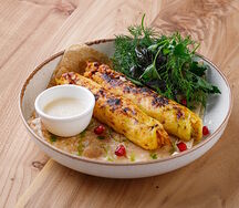 Люля из картофеля со сливочным маслом и миксом зелени