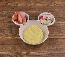 Любимые мини-сосиски с пюре