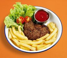 Котлета с фри