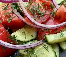Летний салат с овощами 