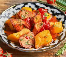 Рагу из баранины с овощами 