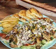 Донер на тарелке