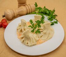 Хинкали с креветкой 