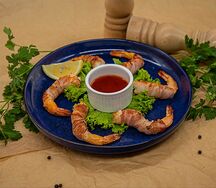 Креветки в беконе 