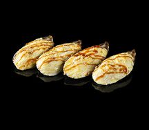 Запеченные Мидии в сырном соусе