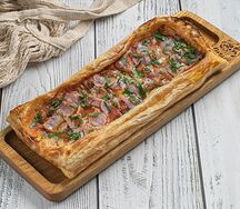 Пеновани с лобио и беконом
