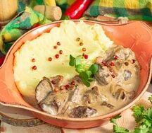 Куриная печень в перечном соусе