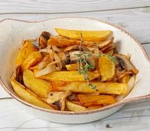 Картофель жареный с грибами