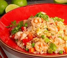 Тайский жареный рис с креветками