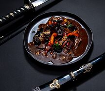 Говядина с волнистыми грибами