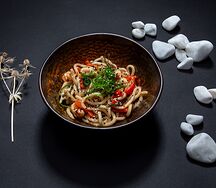 Удон с креветками