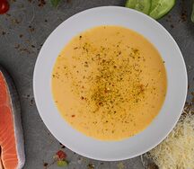 Крем-суп с лососем