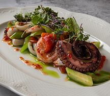 Лигурийский салат с морепродуктами