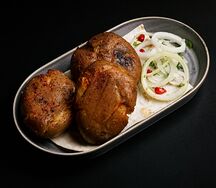 Картофель на мангале с копченым маслом