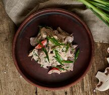 Салат с языком и грибами