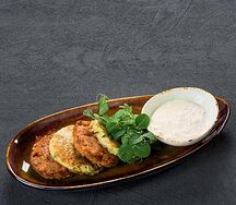 Куриные котлеты с оладьями